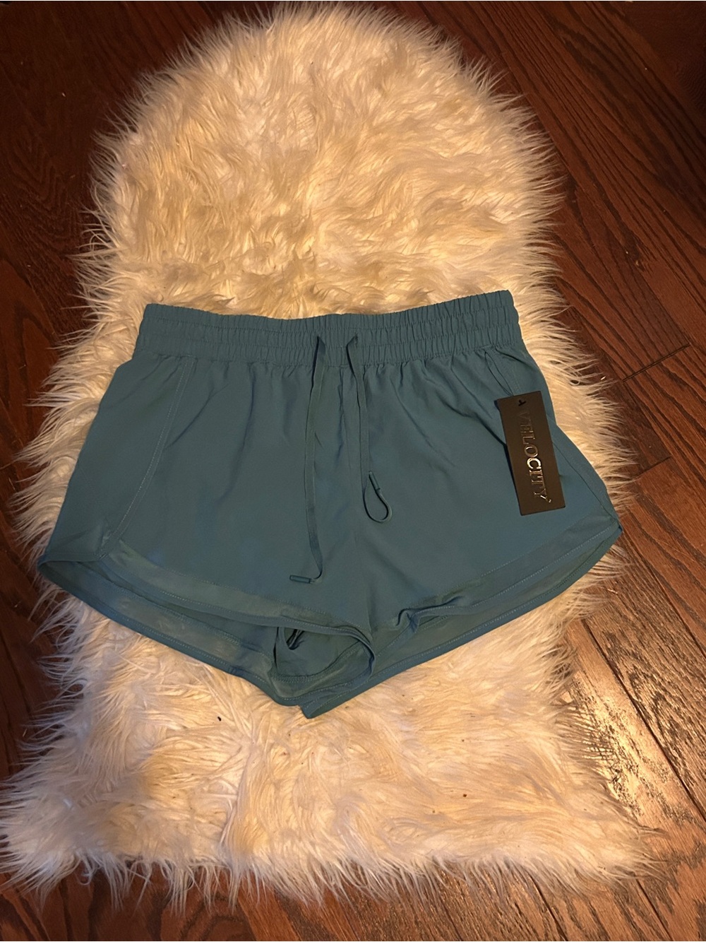 Velocity Teal Athletic Women's Running Shorts